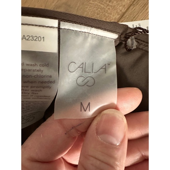 Calia Women's Swim Triangle Bikini Top Coffee Grounds, M - Picture 5 of 6